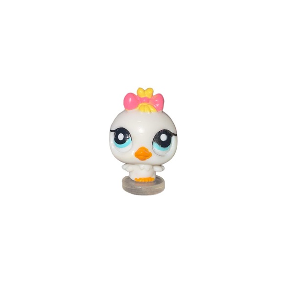 littlest pet shop # t143 teeniest tiniest teensies white baby chicken chick - Picture 2 of 6